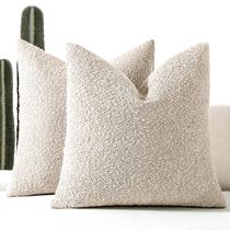 Capas de almofada ROMANDECO Boucle decorativas 50x50cm bege