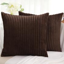 Capas de almofada Simmore Decorative 45x45cm, conjunto de 2 marrons Capas de almofada Simmore Decorative 45x45cm, conjunto de 2 marrons