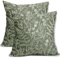 Capas de Almofada Sorfbliss Sage Green 50x50cm - Conjunto de 2 em Algodão e Linho