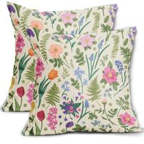 Capas de almofada sorfbliss Vintage Botanical Print 45x45cm Conjunto de 2