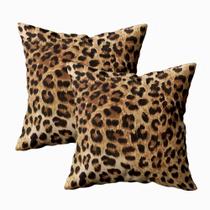 Capas de almofada TOMWISH Leopard Print 60x60cm, conjunto de 2 Capas de almofada TOMWISH Leopard Print 60x60cm, conjunto de 2