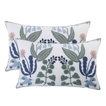 Capas de almofada Tosleo Flower bordadas 30x50cm, pacote com 2