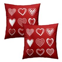 Capas de almofada Uynfident Red Heart 55x55cm, conjunto de 2 Capas de almofada Uynfident Red Heart 55x55cm, conjunto de 2