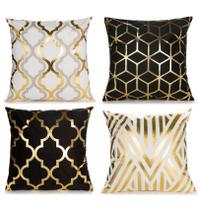 Capas de almofada ZLINA Gold Foil 45x45cm, conjunto de 4