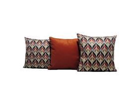 Capas de Almofadas 55x55 Tecido Veludo Estampado Cor Cobre Conjunto 3 Peças - Nallu Decor Capas de Almofadas 55x55 Tecido Veludo Estampado Cor Cobre Conjunto 3 Peças - Nallu Decor