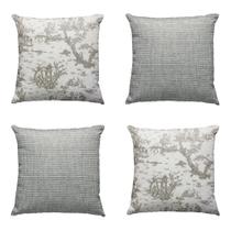Capas De Almofadas 60 x 60 Luxuosa Para Encosto 4 Peças