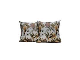 Capas de Almofadas 60x60 Tecido Algodão Estampa Floral Conjunto 2 Peças