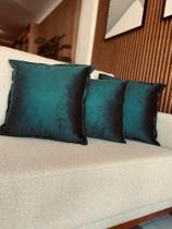Capas de Almofadas Decorativa veludo 4545 verde musgo com abas Capas de Almofadas Decorativa veludo 4545 verde musgo com abas