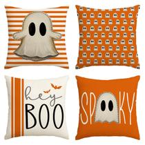 Capas de almofadas decorativas AVOIN colorlife Halloween 40x40 cm, conjunto 4 Capas de almofadas decorativas AVOIN colorlife Halloween 40x40 cm, conjunto 4