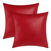 Capas de almofadas decorativas BRAWARM 45x45 cm vermelhas, pacote com 2