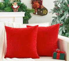 Capas de almofadas decorativas GrinEed 50x50 cm Velvet Red Pack 2