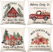 Capas de almofadas decorativas Hofomca 50x50 cm, conjunto de 4 de Natal