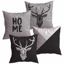 Capas De Almofadas Decorativas Home Alce Geométrica 45x45cm Capas De Almofadas Decorativas Home Alce Geométrica 45x45cm