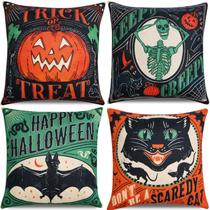 Capas de almofadas decorativas Hongsome Halloween 45x45 cm, 4 unidades Capas de almofadas decorativas Hongsome Halloween 45x45 cm, 4 unidades