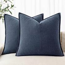 Capas de almofadas decorativas MIULEE 61x61 cm Indigo Blue Set 2 Capas de almofadas decorativas MIULEE 61x61 cm Indigo Blue Set 2