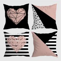 Capas De Almofadas Decorativas Modern Print Rose Gold 40cm Capas De Almofadas Decorativas Modern Print Rose Gold 40cm