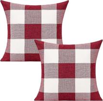 Capas de almofadas decorativas VAKADO 45x45 cm, vermelhas e brancas, conjunto de 2 Capas de almofadas decorativas VAKADO 45x45 cm, vermelhas e brancas, conjunto de 2