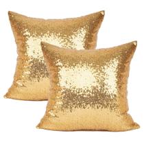Capas de almofadas decorativas YOUR SMILE Gold Sequins Satin 45x45 cm