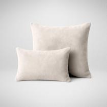 Capas de Almofadas em Suede Premium Macio 50x50cm e 30x50cm Glamour Avelã
