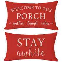 Capas de almofadas PANDICORN Porch Farmhouse 30x50 cm, conjunto 2 Capas de almofadas PANDICORN Porch Farmhouse 30x50 cm, conjunto 2