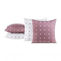 Capas De Almofadas Petit Poá 04 Peças - Rose - Qualidade Garantida!