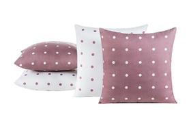 Capas de Almofadas Petit Poá Rosa - Kit 04 - 45cm x 45cm