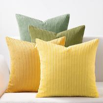 Capas de almofadas Topfinel, 50x50cm, veludo cotelê, conjunto de 4 Capas de almofadas Topfinel, 50x50cm, veludo cotelê, conjunto de 4