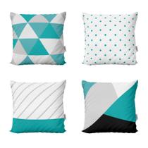 Capas De Almofadas ul Turquesa Para Sofá - Novadecora