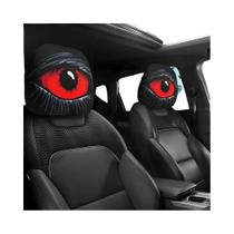 Capas De Apoio De Cabeça Para Carro Red Black Gothic Devil's Eye, 2 Peças, Laváveis, Para Veículos
