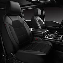 Capas de Assento de Carro CAR PASS em Couro - Pacote com 2 Unidades Pretas Capas de Assento de Carro CAR PASS em Couro - Pacote com 2 Unidades Pretas