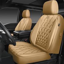 Capas de assento de carro CAR PASS Piping Luxury PU Leather Bege Capas de assento de carro CAR PASS Piping Luxury PU Leather Bege