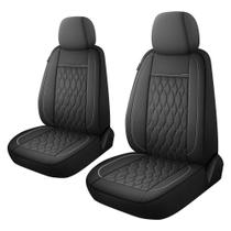Capas de assento de carro CAROMOP Faux Leather Front Set Airbag Fit
