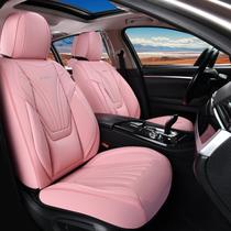Capas de assento de carro Coverado, 2 peças de couro respirável rosa Capas de assento de carro Coverado, 2 peças de couro respirável rosa