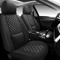 Capas de assento de carro de couro NS YOLO com cobertura total, capas de assento impermeáveis para carros, SUVs, caminhonetes, almofada de assento de carro, protetor de assento de carro, capa de banco dianteiro, capa de assento preta com 2 assentos Capas de assento de carro de couro NS YOLO com cobertura total, capas de assento impermeáveis para carros, SUVs, caminhonetes, almofada de assento de carro, protetor de assento de carro, capa de banco dianteiro, capa de assento preta com 2 assentos