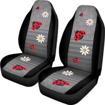 Capas de assento de carro TOADDMOS Ladybug Daisy para bancos dianteiros