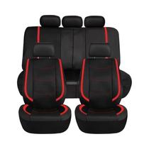 Capas de Assento de Carro Universais em Couro com PVC - Proteção para o Interior (3 Peças)