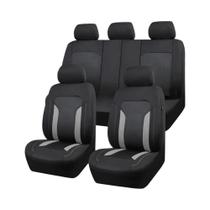 Capas de Assento de Malha Universais Cinza - Com Airbag, 3 Zíperes