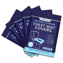 Capas de assento de vaso sanitário descartáveis e laváveis 100PCS SFOPORD XL Capas de assento de vaso sanitário descartáveis e laváveis 100PCS SFOPORD XL