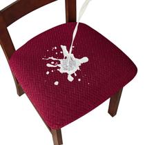 Capas de assento impermeáveis para cadeiras de sala de jantar Genina Wine Red Capas de assento impermeáveis para cadeiras de sala de jantar Genina Wine Red