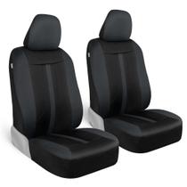 Capas de assento Motor Trend Grey Cloth Front para carro, caminhão, van