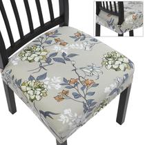 Capas de assento para cadeiras de jantar SearChi Stretch, conjunto de 4 verdes e cinza