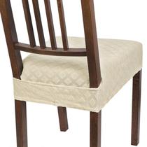 Capas de assento para cadeiras de jantar SearChi Stretch, conjunto de 6 bege