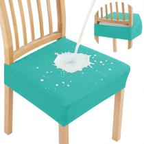 Capas de assento Smiry Waterproof para cadeiras de jantar, conjunto de 6 azul-petróleo