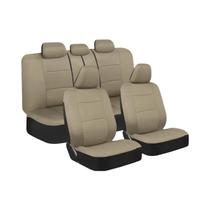 Capas De Assento Sólidas Bege Conjunto Completo Para Caminhonetes Automóveis Van SUV Carro Banco