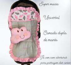 Capas de bebê conforto Nuvem Rosa - Doce sonho