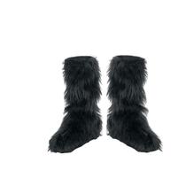 Capas de botas Disguise Kids Black Furry, tamanho padrão