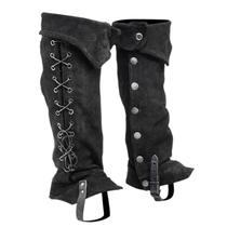 Capas de botas F Fityle Halloween Pirate em couro fosco