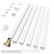 Capas de cabo Cable Hider Delamu Large de 2,39 m para parede branca