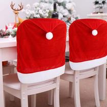 Capas de cadeira CCINEE Red Hat para decoração de Natal