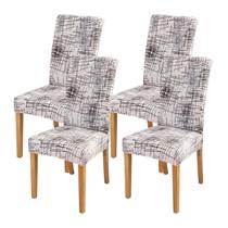 Capas de cadeira: conjunto de cadeiras de jantar FORCHEER de 4 poliéster bege